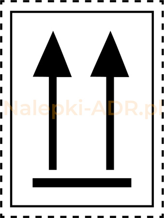 Strzałki Kierunkowe - Nalepka ADR (250 sztuk - PAPIER) 8,4x11,5cm
