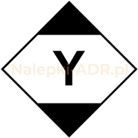 Nalepka ADR LQ z literą Y - Ilości Ograniczone - Limited Quantities (500 sztuk - FOLIA) 5x5cm